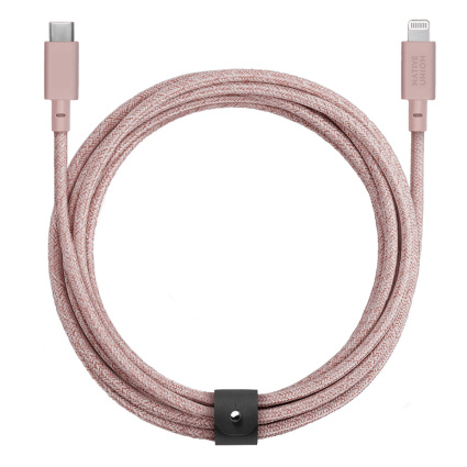 Native Union Belt Braided Cable USB-C to Lightning 3m - Ροζ